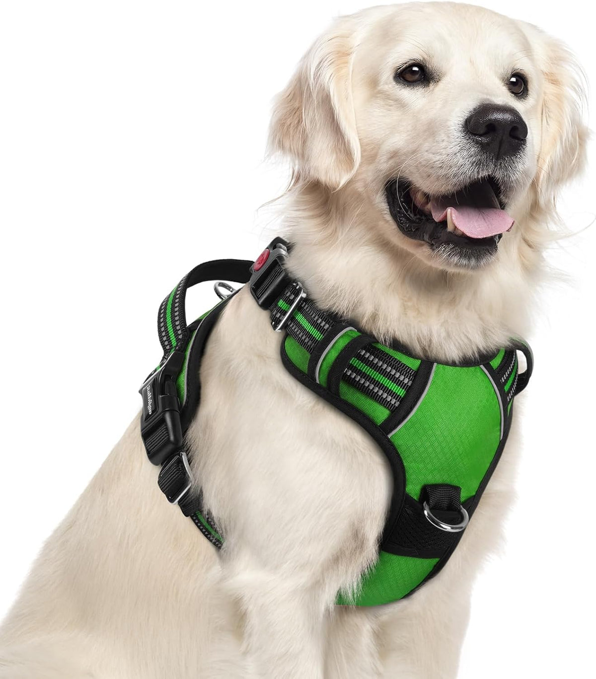 Dog Harness for Large, No Pull 3 Buckles Easy On & Off | Soft Padded, Walking with Control Handle, Adjustable and Reflective, Pink, Large