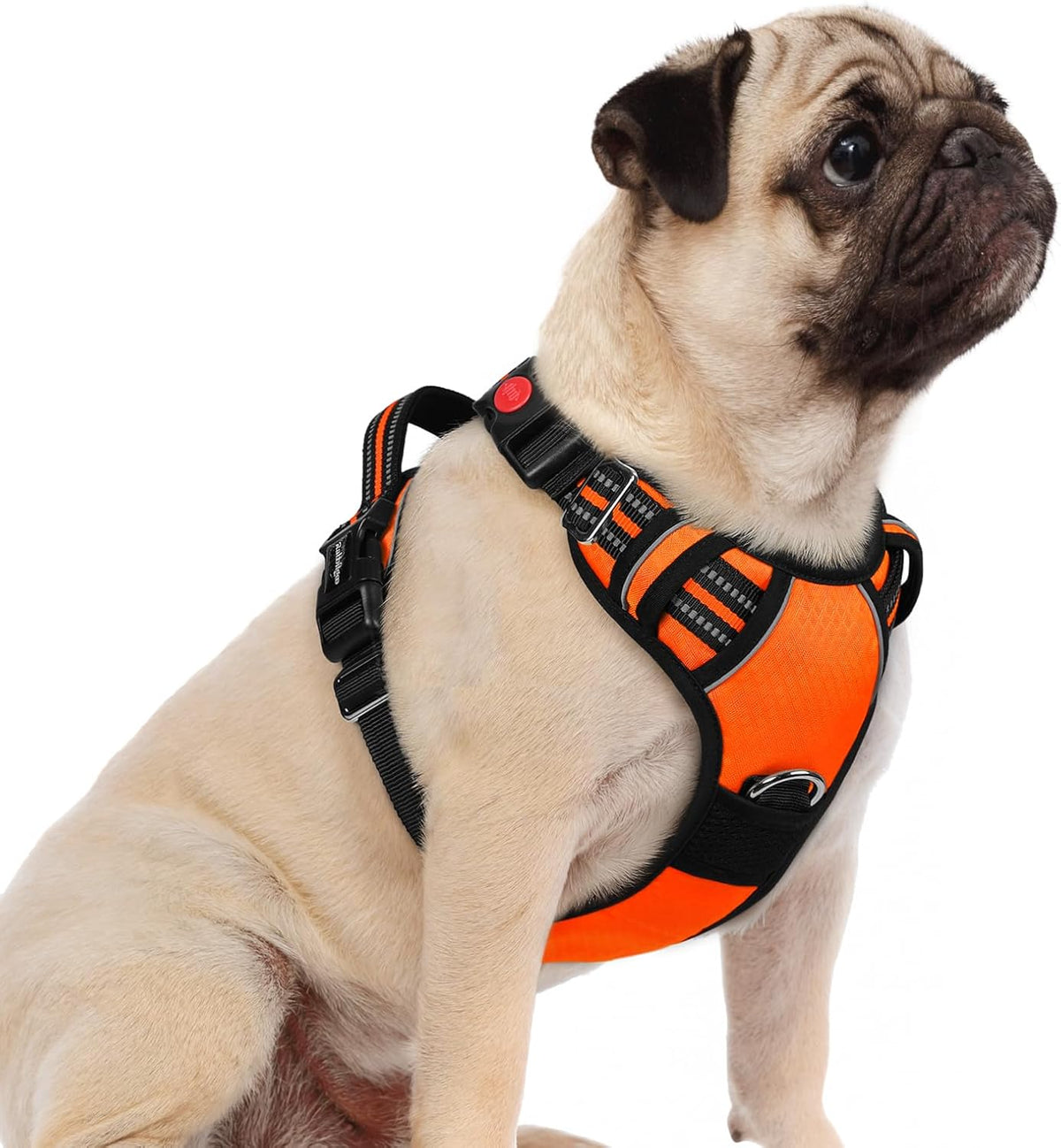 Dog Harness for Large, No Pull 3 Buckles Easy On & Off | Soft Padded, Walking with Control Handle, Adjustable and Reflective, Pink, Large