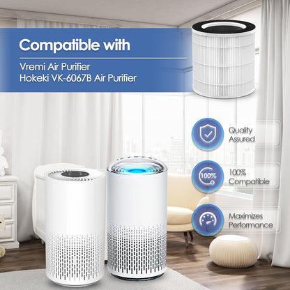 VK-6067B Filter Replacement for Vremi Air Purifier Filter Replacement