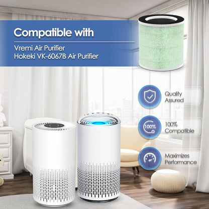 VK-6067B Filter Replacement for Vremi Air Purifier Filter Replacement