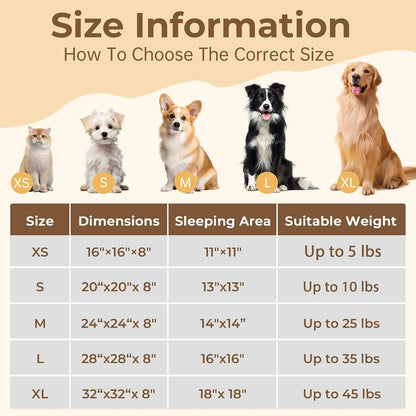 Calming Donut Dog and Cat Bed for Indoor Cats, Anti-Anxiety Round Fluffy Soft Washable Small Pet Bed for Puppy and Kitten, Warming Comfortable Luxury Anti-Slip Waterproof Mute Base 20in Gray