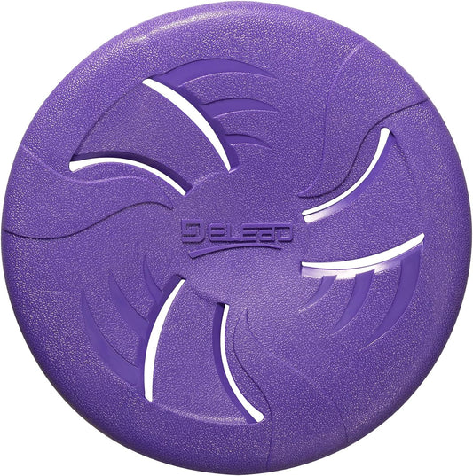 Dog Flying Disc, Flexible TPR Dog Fetch Toy, 7.48 inch, Purple
