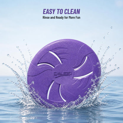 Dog Flying Disc, Flexible TPR Dog Fetch Toy, 7.48 inch, Purple