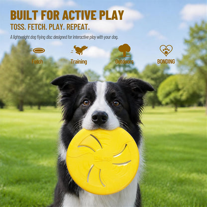 Dog Flying Disc, Flexible TPR Dog Fetch Toy, 7.48 inch, Purple