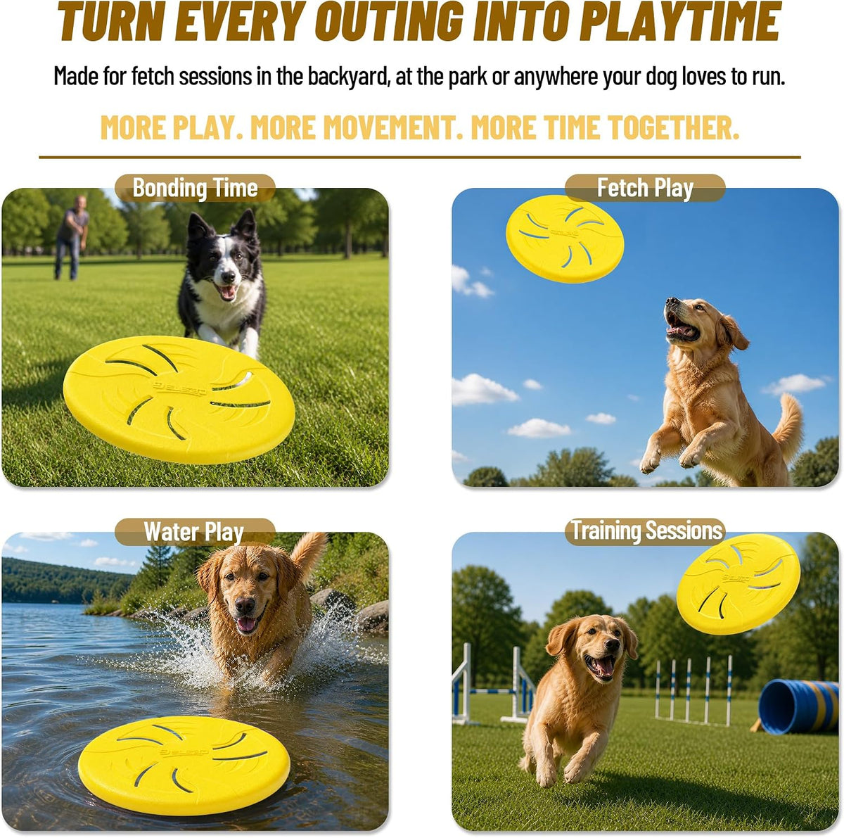 Dog Flying Disc, Flexible TPR Dog Fetch Toy, 7.48 inch, Purple