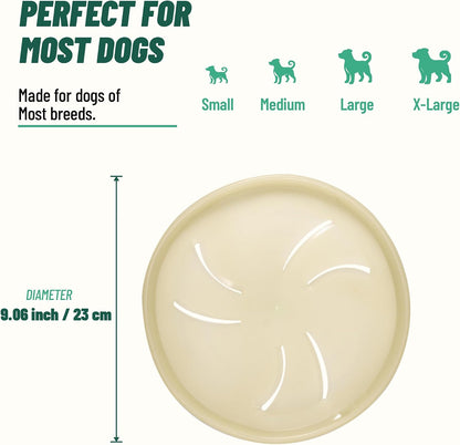Dog Flying Disc, Flexible TPR Dog Fetch Toy, 7.48 inch, Purple