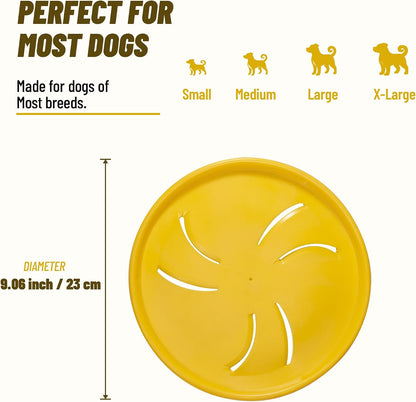 Dog Flying Disc, Flexible TPR Dog Fetch Toy, 7.48 inch, Purple