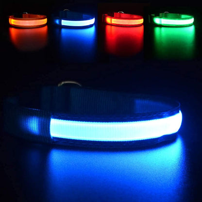LED Dog Collar - Light Up Dog Collars Rechargeable - Waterproof Night Walking Glowing Dog Collar for Small, Medium, Large Dogs