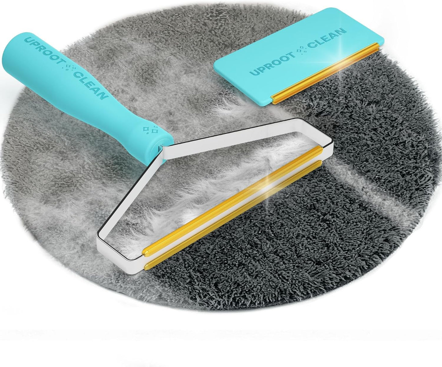Uproot Cleaner Pro Pet Hair Remover & Mini - Pet Hair Removal Tool Multi Fabric Edge & Carpet Scraper - Cat for Couch, Cat Towers, Car Detailing The Furry-Situation Survival Kit