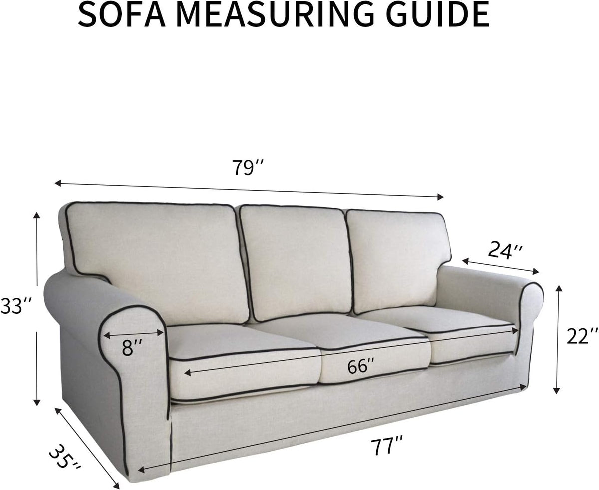 Stretch Couch Covers for Sofa Large Sofa Slipcovers Dark Gray | 1-Piece Spandex Couch cover Soft Couch protector, Sofa cover Washable with Non Skid Foam and Elastic Bottom for Kids, Dogs