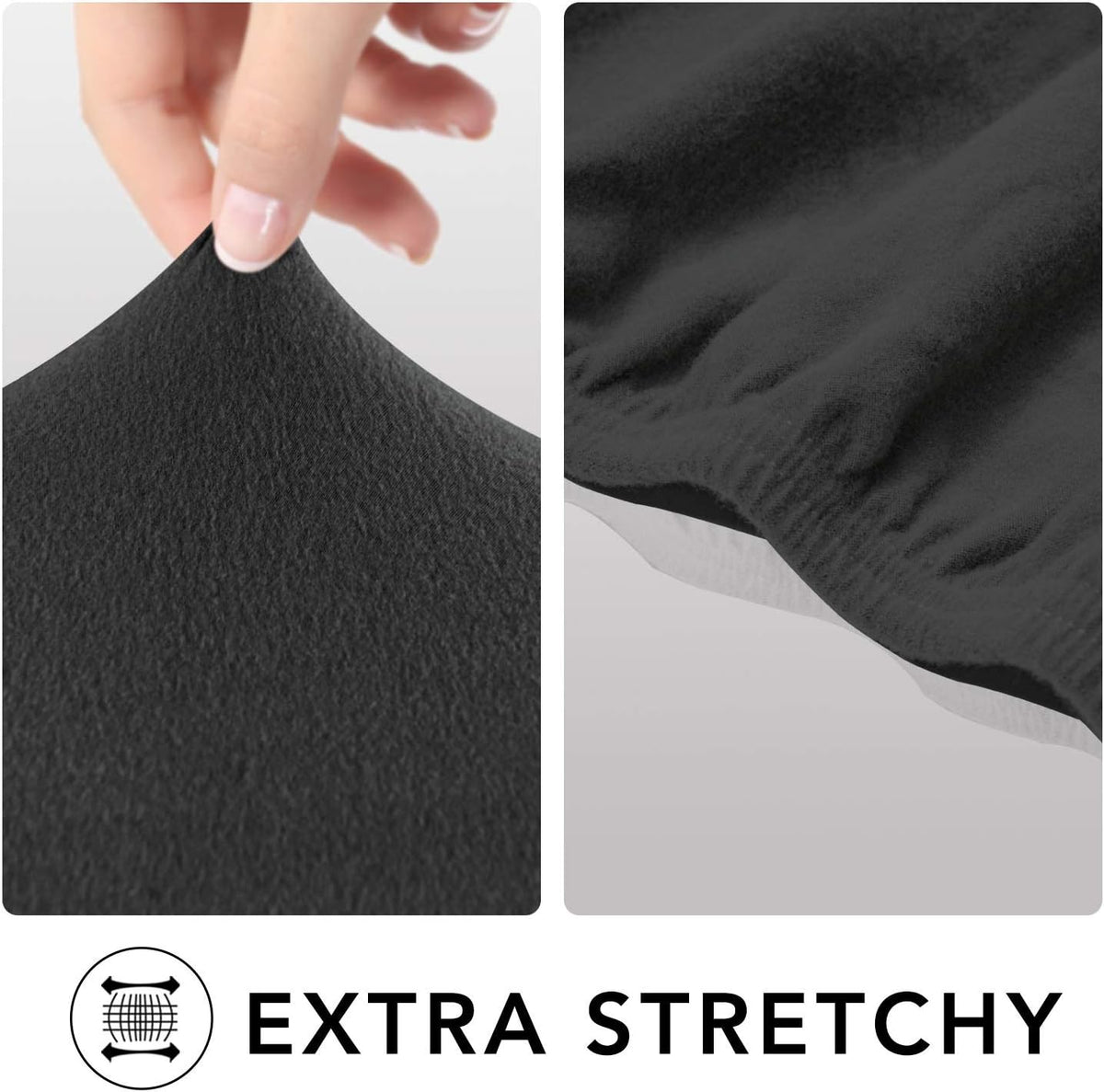 Stretch Couch Covers for Sofa Large Sofa Slipcovers Dark Gray | 1-Piece Spandex Couch cover Soft Couch protector, Sofa cover Washable with Non Skid Foam and Elastic Bottom for Kids, Dogs
