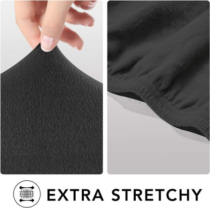 Stretch Couch Covers for Sofa Large Sofa Slipcovers Dark Gray | 1-Piece Spandex Couch cover Soft Couch protector, Sofa cover Washable with Non Skid Foam and Elastic Bottom for Kids, Dogs