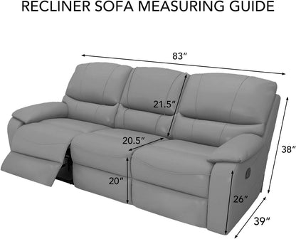 Stretch Couch Covers for Sofa Large Sofa Slipcovers Dark Gray | 1-Piece Spandex Couch cover Soft Couch protector, Sofa cover Washable with Non Skid Foam and Elastic Bottom for Kids, Dogs