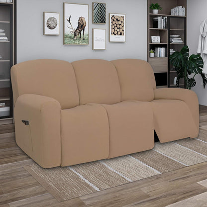 Stretch Couch Covers for Sofa Large Sofa Slipcovers Dark Gray | 1-Piece Spandex Couch cover Soft Couch protector, Sofa cover Washable with Non Skid Foam and Elastic Bottom for Kids, Dogs