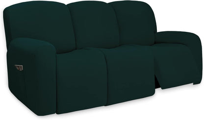 Stretch Couch Covers for Sofa Large Sofa Slipcovers Dark Gray | 1-Piece Spandex Couch cover Soft Couch protector, Sofa cover Washable with Non Skid Foam and Elastic Bottom for Kids, Dogs