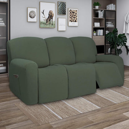 Stretch Couch Covers for Sofa Large Sofa Slipcovers Dark Gray | 1-Piece Spandex Couch cover Soft Couch protector, Sofa cover Washable with Non Skid Foam and Elastic Bottom for Kids, Dogs