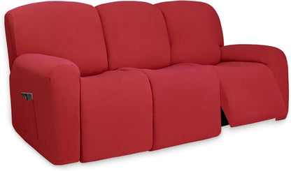 Stretch Couch Covers for Sofa Large Sofa Slipcovers Dark Gray | 1-Piece Spandex Couch cover Soft Couch protector, Sofa cover Washable with Non Skid Foam and Elastic Bottom for Kids, Dogs