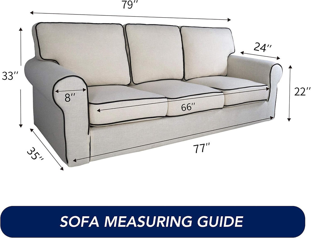 Stretch Couch Covers for Sofa Large Sofa Slipcovers Dark Gray | 1-Piece Spandex Couch cover Soft Couch protector, Sofa cover Washable with Non Skid Foam and Elastic Bottom for Kids, Dogs