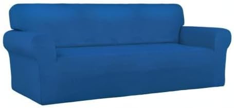 Stretch Couch Covers for Sofa Large Sofa Slipcovers Dark Gray | 1-Piece Spandex Couch cover Soft Couch protector, Sofa cover Washable with Non Skid Foam and Elastic Bottom for Kids, Dogs