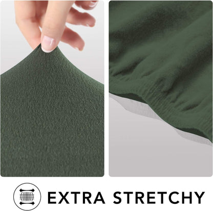 Stretch Couch Covers for Sofa Large Sofa Slipcovers Dark Gray | 1-Piece Spandex Couch cover Soft Couch protector, Sofa cover Washable with Non Skid Foam and Elastic Bottom for Kids, Dogs