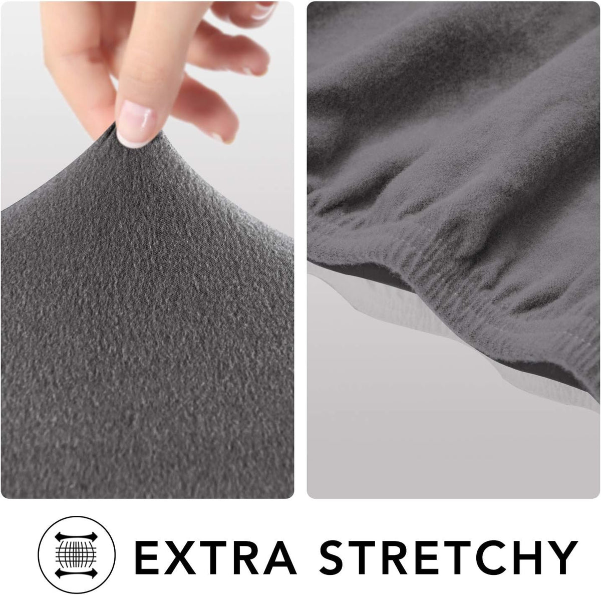 Stretch Couch Covers for Sofa Large Sofa Slipcovers Dark Gray | 1-Piece Spandex Couch cover Soft Couch protector, Sofa cover Washable with Non Skid Foam and Elastic Bottom for Kids, Dogs