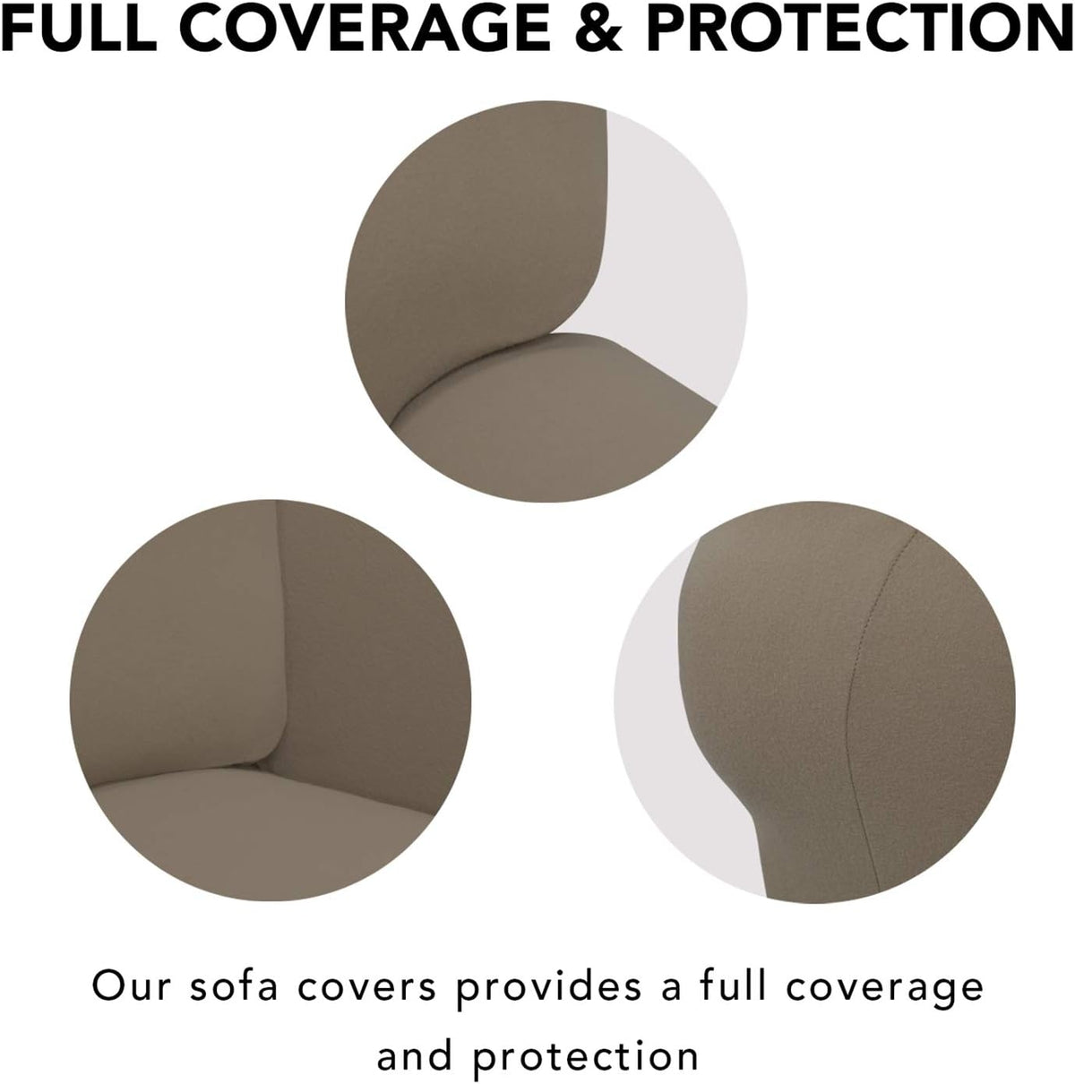 Stretch Couch Covers for Sofa Large Sofa Slipcovers Dark Gray | 1-Piece Spandex Couch cover Soft Couch protector, Sofa cover Washable with Non Skid Foam and Elastic Bottom for Kids, Dogs