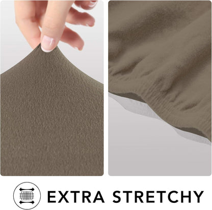 Stretch Couch Covers for Sofa Large Sofa Slipcovers Dark Gray | 1-Piece Spandex Couch cover Soft Couch protector, Sofa cover Washable with Non Skid Foam and Elastic Bottom for Kids, Dogs