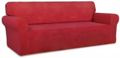 Stretch Couch Covers for Sofa Large Sofa Slipcovers Dark Gray | 1-Piece Spandex Couch cover Soft Couch protector, Sofa cover Washable with Non Skid Foam and Elastic Bottom for Kids, Dogs