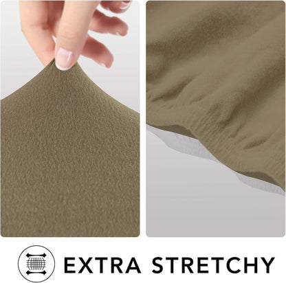 Stretch Couch Covers for Sofa Large Sofa Slipcovers Dark Gray | 1-Piece Spandex Couch cover Soft Couch protector, Sofa cover Washable with Non Skid Foam and Elastic Bottom for Kids, Dogs