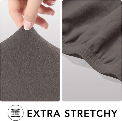Stretch Couch Covers for Sofa Large Sofa Slipcovers Dark Gray | 1-Piece Spandex Couch cover Soft Couch protector, Sofa cover Washable with Non Skid Foam and Elastic Bottom for Kids, Dogs