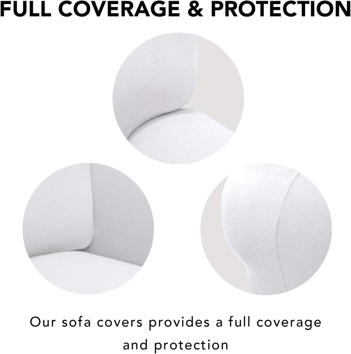 Stretch Couch Covers for Sofa Large Sofa Slipcovers Dark Gray | 1-Piece Spandex Couch cover Soft Couch protector, Sofa cover Washable with Non Skid Foam and Elastic Bottom for Kids, Dogs