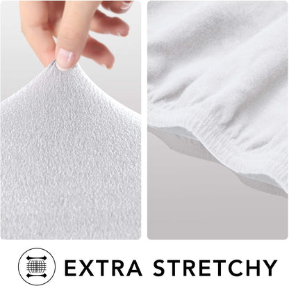 Stretch Couch Covers for Sofa Large Sofa Slipcovers Dark Gray | 1-Piece Spandex Couch cover Soft Couch protector, Sofa cover Washable with Non Skid Foam and Elastic Bottom for Kids, Dogs
