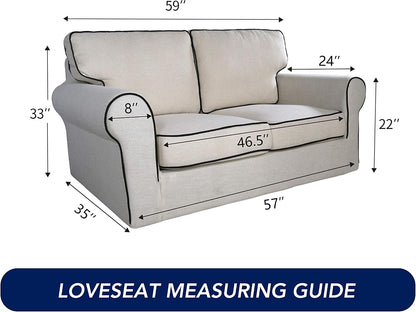 Stretch Couch Covers for Sofa Large Sofa Slipcovers Dark Gray | 1-Piece Spandex Couch cover Soft Couch protector, Sofa cover Washable with Non Skid Foam and Elastic Bottom for Kids, Dogs