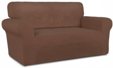 Stretch Couch Covers for Sofa Large Sofa Slipcovers Dark Gray | 1-Piece Spandex Couch cover Soft Couch protector, Sofa cover Washable with Non Skid Foam and Elastic Bottom for Kids, Dogs