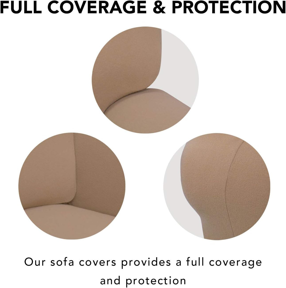 Stretch Couch Covers for Sofa Large Sofa Slipcovers Dark Gray | 1-Piece Spandex Couch cover Soft Couch protector, Sofa cover Washable with Non Skid Foam and Elastic Bottom for Kids, Dogs