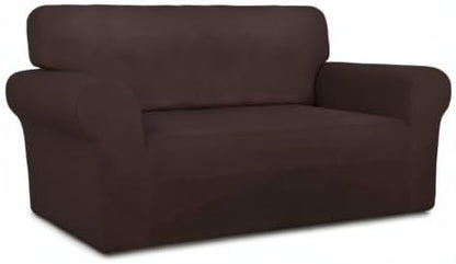 Stretch Couch Covers for Sofa Large Sofa Slipcovers Dark Gray | 1-Piece Spandex Couch cover Soft Couch protector, Sofa cover Washable with Non Skid Foam and Elastic Bottom for Kids, Dogs