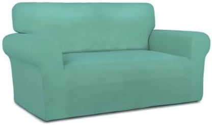 Stretch Couch Covers for Sofa Large Sofa Slipcovers Dark Gray | 1-Piece Spandex Couch cover Soft Couch protector, Sofa cover Washable with Non Skid Foam and Elastic Bottom for Kids, Dogs