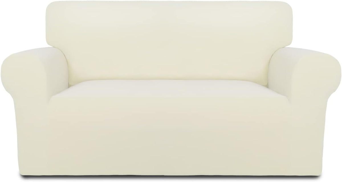 Stretch Couch Covers for Sofa Large Sofa Slipcovers Dark Gray | 1-Piece Spandex Couch cover Soft Couch protector, Sofa cover Washable with Non Skid Foam and Elastic Bottom for Kids, Dogs