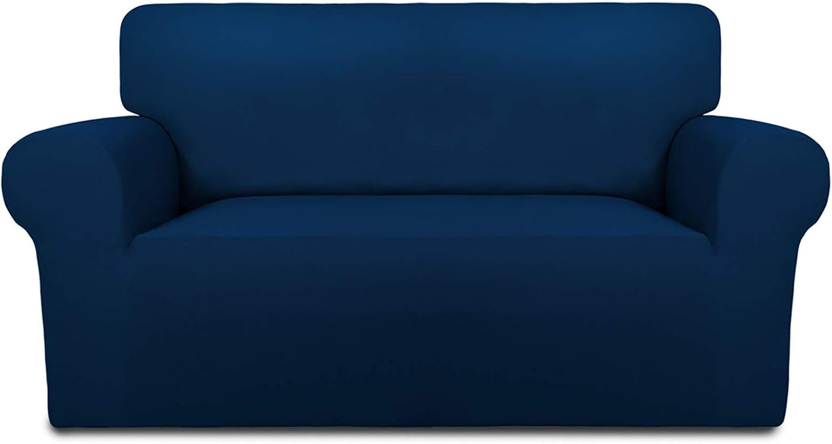 Stretch Couch Covers for Sofa Large Sofa Slipcovers Dark Gray | 1-Piece Spandex Couch cover Soft Couch protector, Sofa cover Washable with Non Skid Foam and Elastic Bottom for Kids, Dogs