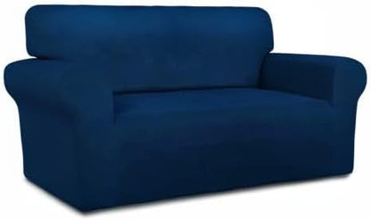 Stretch Couch Covers for Sofa Large Sofa Slipcovers Dark Gray | 1-Piece Spandex Couch cover Soft Couch protector, Sofa cover Washable with Non Skid Foam and Elastic Bottom for Kids, Dogs