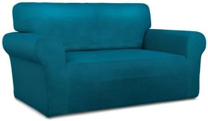 Stretch Couch Covers for Sofa Large Sofa Slipcovers Dark Gray | 1-Piece Spandex Couch cover Soft Couch protector, Sofa cover Washable with Non Skid Foam and Elastic Bottom for Kids, Dogs