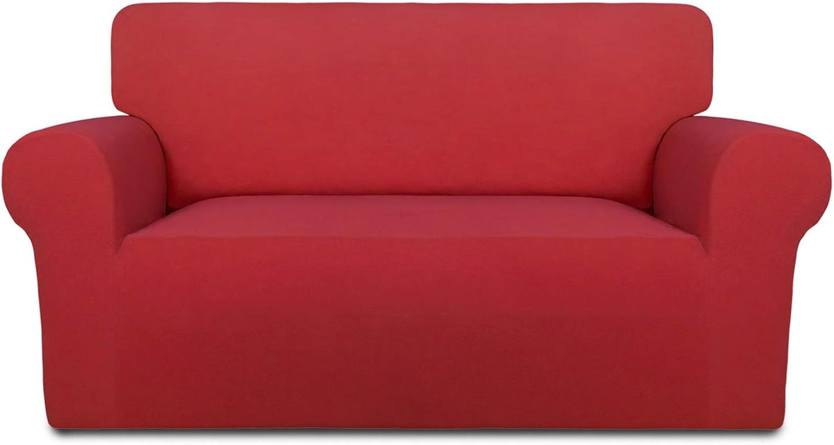 Stretch Couch Covers for Sofa Large Sofa Slipcovers Dark Gray | 1-Piece Spandex Couch cover Soft Couch protector, Sofa cover Washable with Non Skid Foam and Elastic Bottom for Kids, Dogs