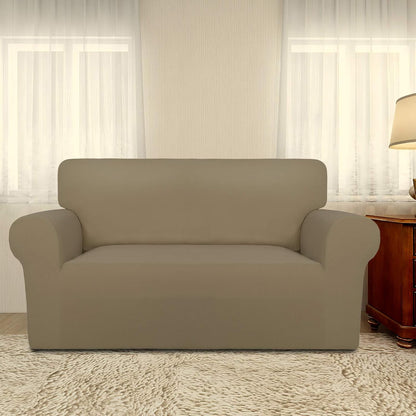 Stretch Couch Covers for Sofa Large Sofa Slipcovers Dark Gray | 1-Piece Spandex Couch cover Soft Couch protector, Sofa cover Washable with Non Skid Foam and Elastic Bottom for Kids, Dogs