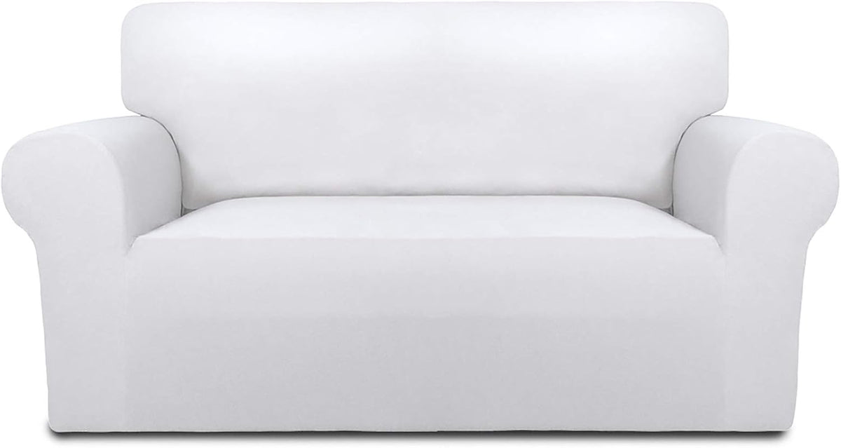 Stretch Couch Covers for Sofa Large Sofa Slipcovers Dark Gray | 1-Piece Spandex Couch cover Soft Couch protector, Sofa cover Washable with Non Skid Foam and Elastic Bottom for Kids, Dogs