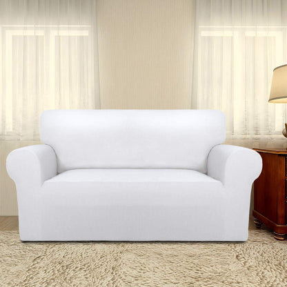 Stretch Couch Covers for Sofa Large Sofa Slipcovers Dark Gray | 1-Piece Spandex Couch cover Soft Couch protector, Sofa cover Washable with Non Skid Foam and Elastic Bottom for Kids, Dogs