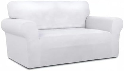 Stretch Couch Covers for Sofa Large Sofa Slipcovers Dark Gray | 1-Piece Spandex Couch cover Soft Couch protector, Sofa cover Washable with Non Skid Foam and Elastic Bottom for Kids, Dogs