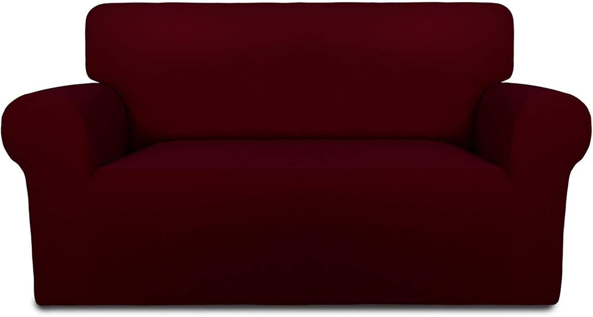 Stretch Couch Covers for Sofa Large Sofa Slipcovers Dark Gray | 1-Piece Spandex Couch cover Soft Couch protector, Sofa cover Washable with Non Skid Foam and Elastic Bottom for Kids, Dogs