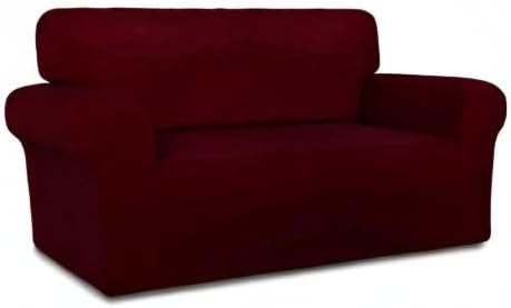 Stretch Couch Covers for Sofa Large Sofa Slipcovers Dark Gray | 1-Piece Spandex Couch cover Soft Couch protector, Sofa cover Washable with Non Skid Foam and Elastic Bottom for Kids, Dogs