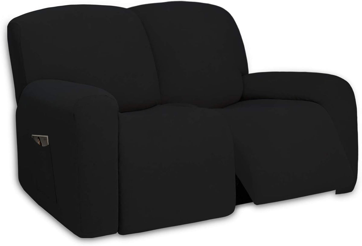 Stretch Couch Covers for Sofa Large Sofa Slipcovers Dark Gray | 1-Piece Spandex Couch cover Soft Couch protector, Sofa cover Washable with Non Skid Foam and Elastic Bottom for Kids, Dogs