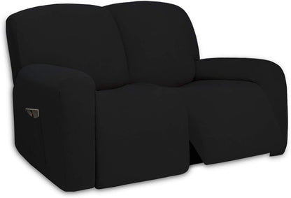 Stretch Couch Covers for Sofa Large Sofa Slipcovers Dark Gray | 1-Piece Spandex Couch cover Soft Couch protector, Sofa cover Washable with Non Skid Foam and Elastic Bottom for Kids, Dogs